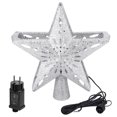 thumbnail image 1 of Luz LED de proyector de copo de nieve con estrella hueca - Decoración superior del árbol de Navidad, 1 of 10