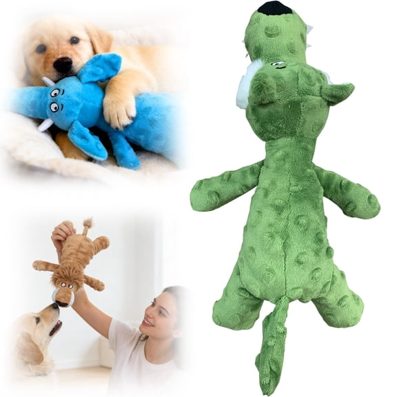 2026 New Squeaky Crinkle Dog Toys, Indestructible Plush Interactive Dog Toys for Aggressive Chewers, Durable Chew Toys for Large Medium Small Dogs