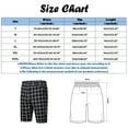 thumbnail image 3 of Mens Shorts Casual Summer Plaid Print Shorts Zipper Fly Semi Elastic Waist Pocket Navy XXL, 3 of 6