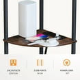 thumbnail image 5 of SUNMORY 5 Tier 65 in Wood and Metal Walnut Corner Bookcase with 2 USD Ports and 2 Power Outlets, 5 of 7