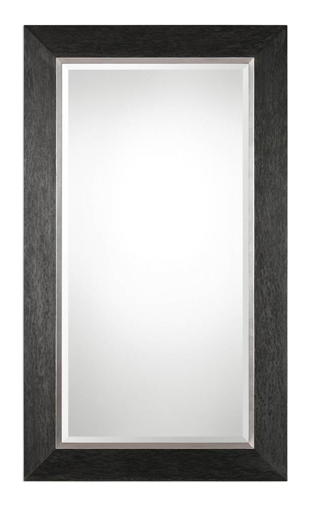 Oversized Wall Mirror in Mottled Black