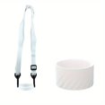thumbnail image 3 of Accesorios portátiles for tazas de agua deportivas, cubierta de silicona con patrón en espiral tridimensional, cuerda larga, correa cruzada, anillo de silicona, 3 of 11