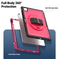 thumbnail image 2 of for Kids Rugged Heavy Duty Case for iPad Air 13 2024, Shockproof 360 Degree Rotatable Kickstand with Handstrap Protective Hybrid Cover Case for iPad Air 13 2024, Rose, 2 of 12