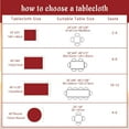 thumbnail image 6 of Christmas Tablecloth Red and White Christmas Decor Boho Table Cloth Rectangle Table for Xmas Parties Holiday Dinner Tabletop, Rectangle, 60" x 120", 6 of 6