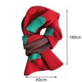 thumbnail image 3 of YABCSAZ Scarf for Women Soft Stretch Knitted Pashmina Shawl Wraps Classical Reindeer Christmas Tree Checked Long Scarf, Warm Winter Scarves Christmas Gifts for Women, 3 of 4
