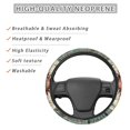 thumbnail image 3 of Renewold Southwest American Tribal Beige Cyan Auto Steering Wheel Cover for Women Men, Universal 15 Inch Soft Elastic Steering Wheel Wrap Anti-Slip Easy to Install Car Accessories, 3 of 7