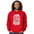 thumbnail image 3 of Funny Zombies Like Me For My Brains Hoodie Hooded Sweatshirt Men Brisco Brands X, 3 of 6