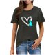 thumbnail image 1 of Mujeres Manga Corta de Verano Tops Pascua Impresa Cuello Redondo, Blusa de Moda Casual para la Primavera, 1 of 5