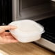 thumbnail image 5 of Bento Box with Drainage Function | Fruit Storage Container | Microwave Safe Food-Grade Polypropylene | Double Layer Leakproof Design | 340ml | 15x13x5cm | White | Single Pack, 5 of 9