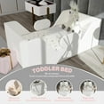 thumbnail image 3 of Toddler Bed, Child Bed for Kids with Extra Safty Broad, Standard Crib Size Toddler Bed, Certified Fabric Toddler Beds,Toddler Flood Bed, 3 of 9