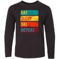 thumbnail image 3 of Inktastic Skiing Eat Sleep Ski Repeat Long Sleeve Youth T-Shirt, 3 of 5