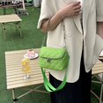 thumbnail image 3 of Bolso bandolera para mujer Bolso bandolera de moda Versátil Bolso bandolera con forma de rombo (Verde), 3 of 5