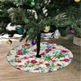 thumbnail image 2 of FMSHPON Displaying Bold Flowers Elegance Xmas Christmas Tree Skirt Stand Mat for Holiday Party Decoration Indoor Outdoor 36 inches, 2 of 3