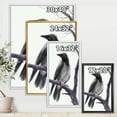 thumbnail image 4 of Designart 'Big Crow Sitting On A Branch' Traditional Framed Canvas Wall Art Print, 4 of 5