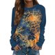 thumbnail image 1 of Sudadera con estampado de sombrero de bruja y calabaza de Halloween para mujer: jersey de manga larga acogedor para otoño, 1 of 6