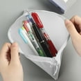 thumbnail image 5 of Transparent Mesh Pencil Case Storage Bag | Durable Nylon Zipper Pouch | Large Capacity Organizer | Multicolor Options | Clear Design | 20.5 x 12.5 cm, 5 of 8