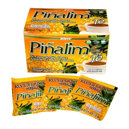 SmileMore Pinalim Tea/Te de Pinalim Mexican Version- Pineapple, Flax, Green Tea, White Tea - 30 Day Supply 30 Count (Pack of 1)