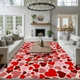 thumbnail image 4 of Valentine's Day Washable Area Rug 5 x 7 ft Red Pink Heart, Soft Non Slip Rugs Stain Repellent Indoor Felt Carpet for Living Dining Room Bedroom Home Office, 4 of 9