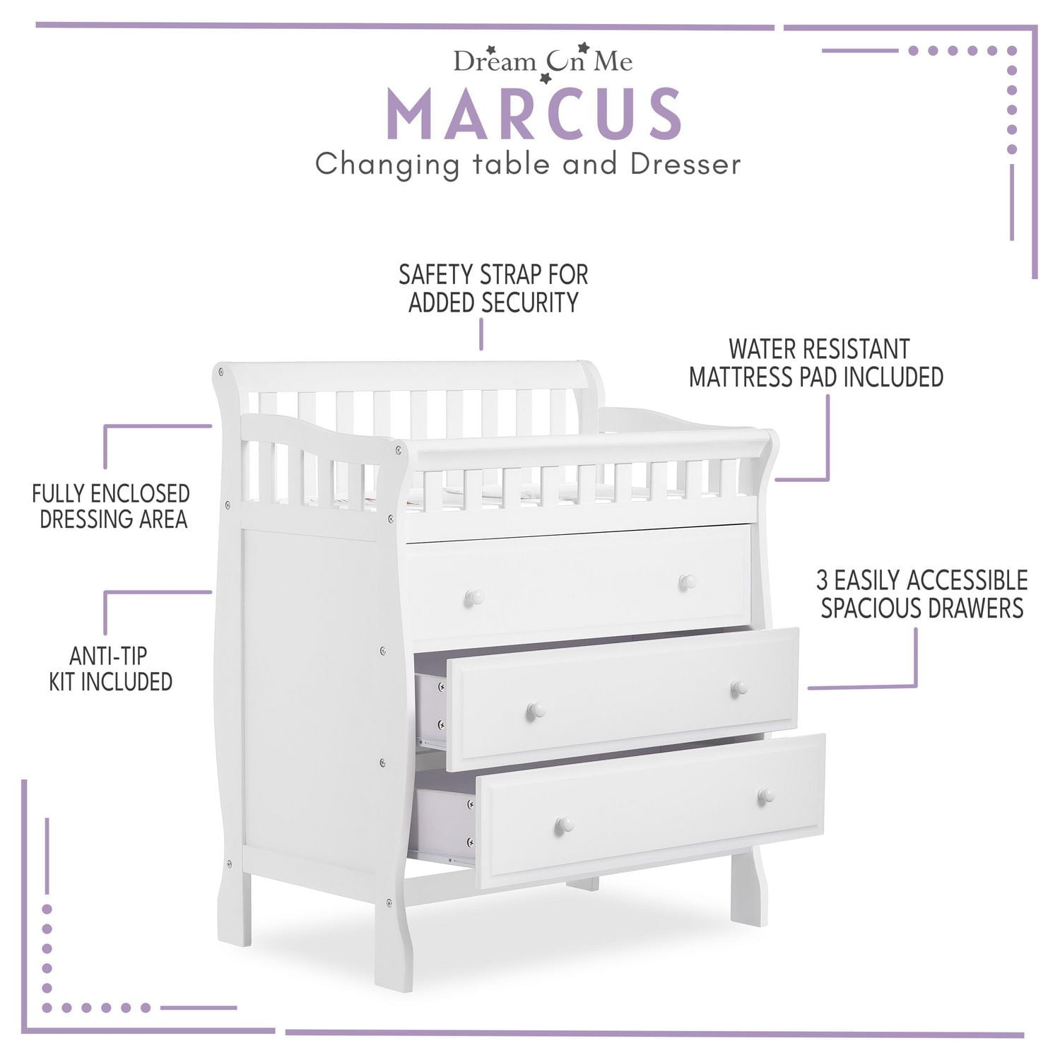 dream on me marcus changing table and dresser storm grey Dream On Me, Marcus Changing Table and Dresser  The Baby's Room