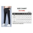 thumbnail image 4 of Men's Ice Silk Trousers Solid Color Mid-Waist Loose Breathable Straight-Leg Casual Pants Thin Quick-Drying Sports Pants, 4 of 7