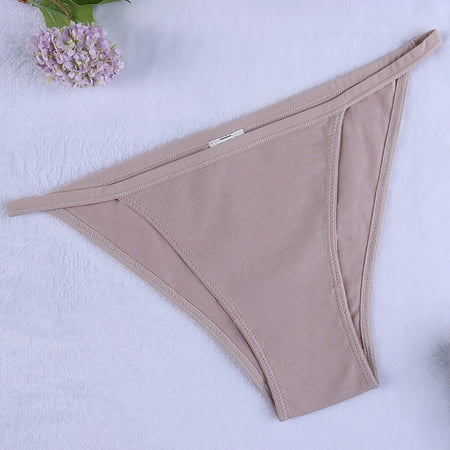 IDALL Womens Underwear Cotton Underwear for Women Seamless Underwear for Women Cotton Plus String Bikini High Cut Stretch Briefs Panties for Women Panties Pink XL