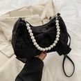 thumbnail image 6 of Jiibva Retro Bow Pearl Shoulder Bag Bow Handbag Fashionable Pearl Armpit Bag Woman Underarm Bag Sweet Crossbody Bags, 6 of 7