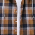 thumbnail image 6 of Men's Coats Jackets Autumn Winter Plaid Stitching Long Sleeved Casual Hooded Jacket Top, 6 of 7