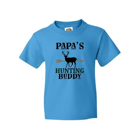 Inktastic Papa Hunting Buddy Bow Hunter Youth T-Shirt