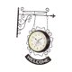 thumbnail image 2 of Reloj de pared de doble cara de estilo europeo, relojes de estación, relojes decorativos, bienvenidos Café, 2 of 7