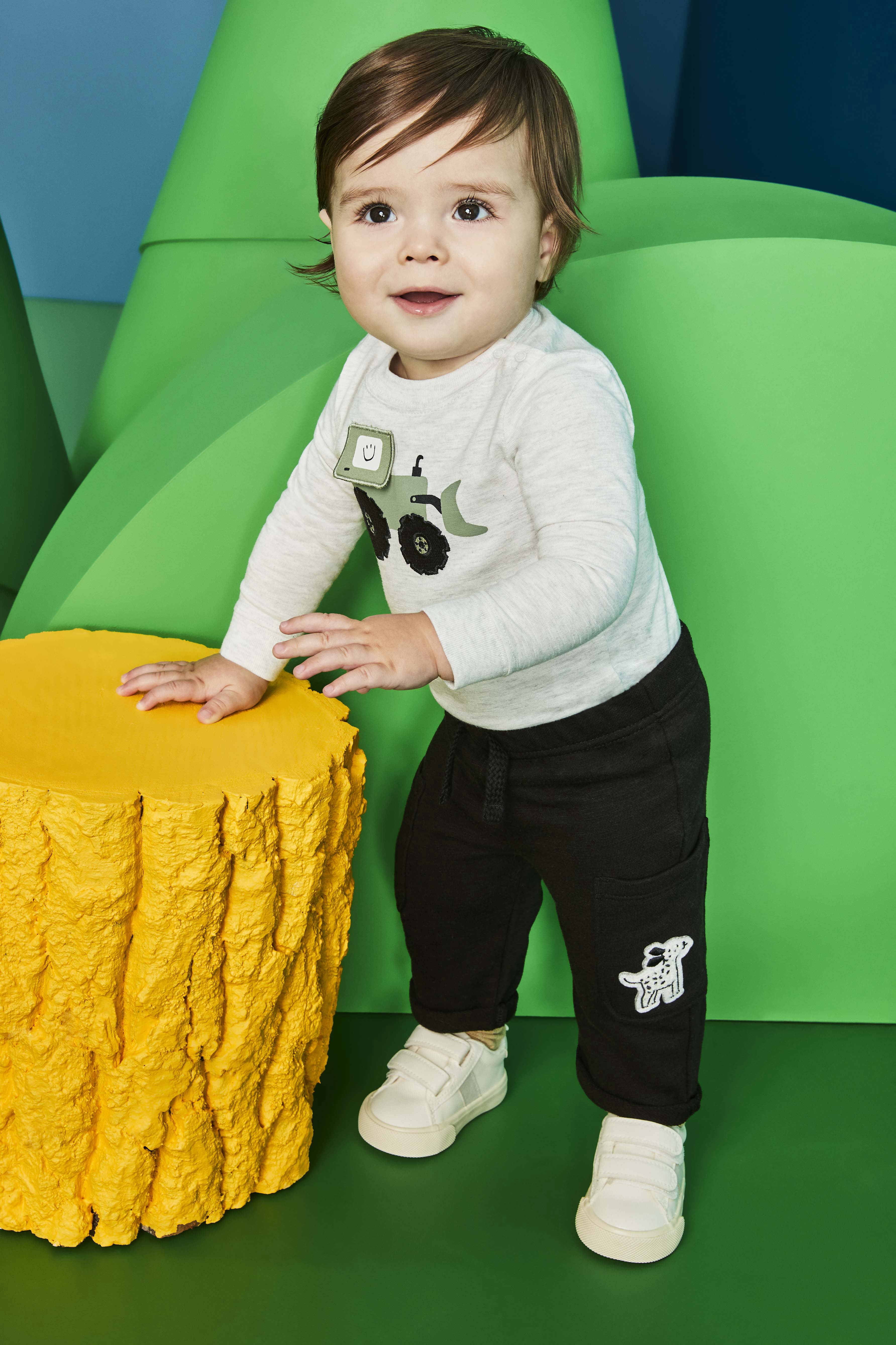 Garanimals Baby Boy Slub Graphic Bodysuit with Long Sleeves, Sizes 0M-24M