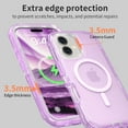 thumbnail image 2 of For iPhone 16 Plus Transparent Phone Case Compatible with MagSafe, Triple Layer Magnetic Charging Case, iPhone 16 Plus Heavy Duty Shockproof and Drop-Proof Phone Case, 6.7 inch, 2 of 6