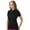 Black/Eggplant, variant on Monterey Club Women's Animal Print Solid Golf Polo Shirt #2640