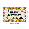 thumbnail image 5 of Western Themed Happy Birthday Banner with Cactus Star Cowboy Hat Boots and Rider Decors Party Supplies Backdrop for Birthday Parties Photography Props Decorations, 5 of 7