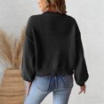 thumbnail image 4 of TINZ Sweater Dress Long Sleeve Oversized Tunic With Exquisite Embroidery And Panel Design Warm Winter Knit Vest Dress Long Pullover Sweater Belted Long Dress, 4 of 5
