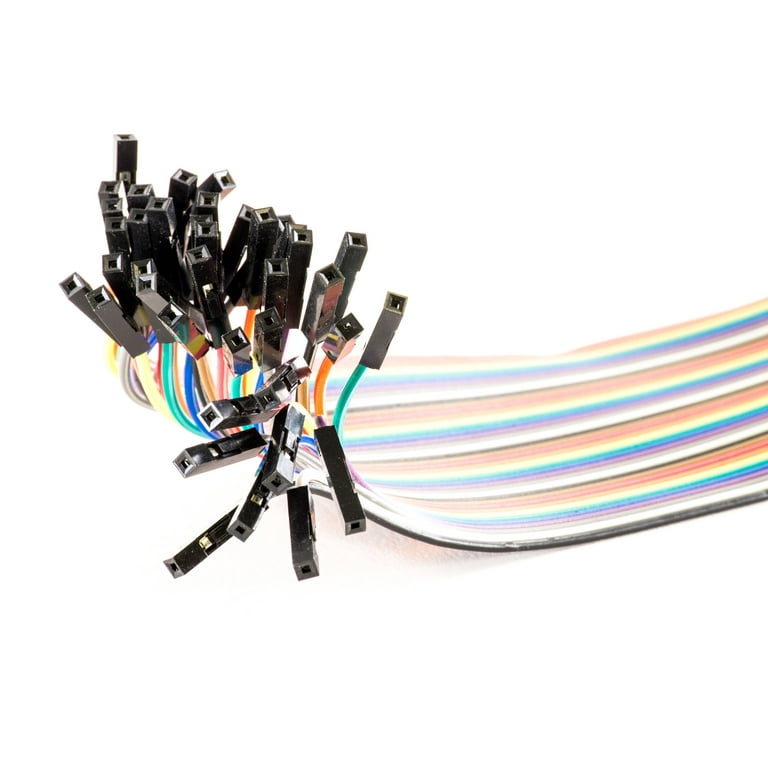 40Pin 20cm DuPont 1P-1P Wire Jumper Cables Socket to Socket Female-Fem –  Envistia Mall