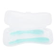 thumbnail image 1 of 2 cucharas suaves de silicona para bebés, sin BPA, con estuche de almacenamiento, color verde., 1 of 14