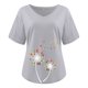 thumbnail image 4 of Elegante mujer con cuello en V estampado camiseta blusa Tops sudadera OAVQHLG3B Store  lin121212, 4 of 4
