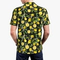 thumbnail image 4 of Balery Lemon Fruits Flowers Leaves Printed Men’s Short Sleeve Polo Shirt, Midweight Men's Shirt,Golf Polo shirts -Large, 4 of 9