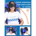 thumbnail image 2 of Almohada de viaje SARISUN para aviones con máscara de ojos gris, 2 of 7