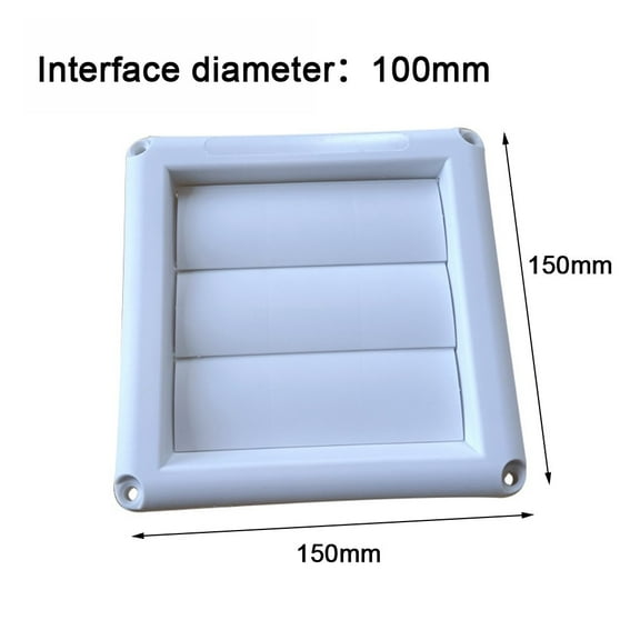 4-6 Inch Ventilation Cover Exterior Wall Ventilation Grille White Pipe Vent