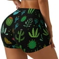 thumbnail image 2 of Mexico Desert Plant Cactus Workout Shorts For Women Scrunch Butt Lifting Yoga Gym Seamless Booty Biker Shorts Small, 2 of 9