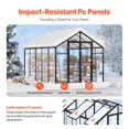 thumbnail image 3 of Durable 8ft x 10ft Outdoor Walk-In Greenhouse for Garden, 3 of 5