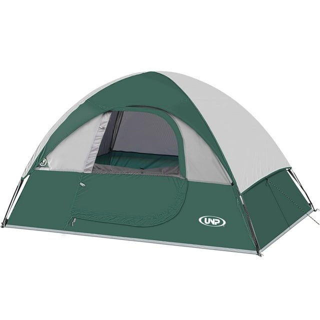 Carpa para Camping UNP para 2 Personas, Impermeable y Cortaviento con Cubierta de Lluvia
