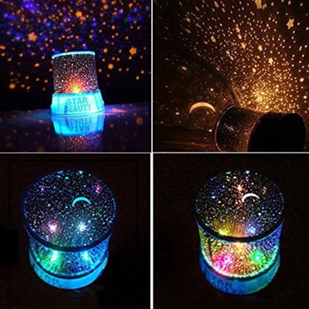 Sun Lamp Lámpara De Proyección LED Arcoíris - Luz Nocturna Con 8 Colores, Rotativa, Alimentación Por USB - Para Dormitorio, Salón, Fiestas Lámpara Proyección Arcoíris