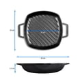 thumbnail image 3 of Sarten de hierro doble Asa esmaltado  Grill Cuadrado  26 cm Victoria 25 X 25 cm/Grill/ esmaltado, 3 of 4