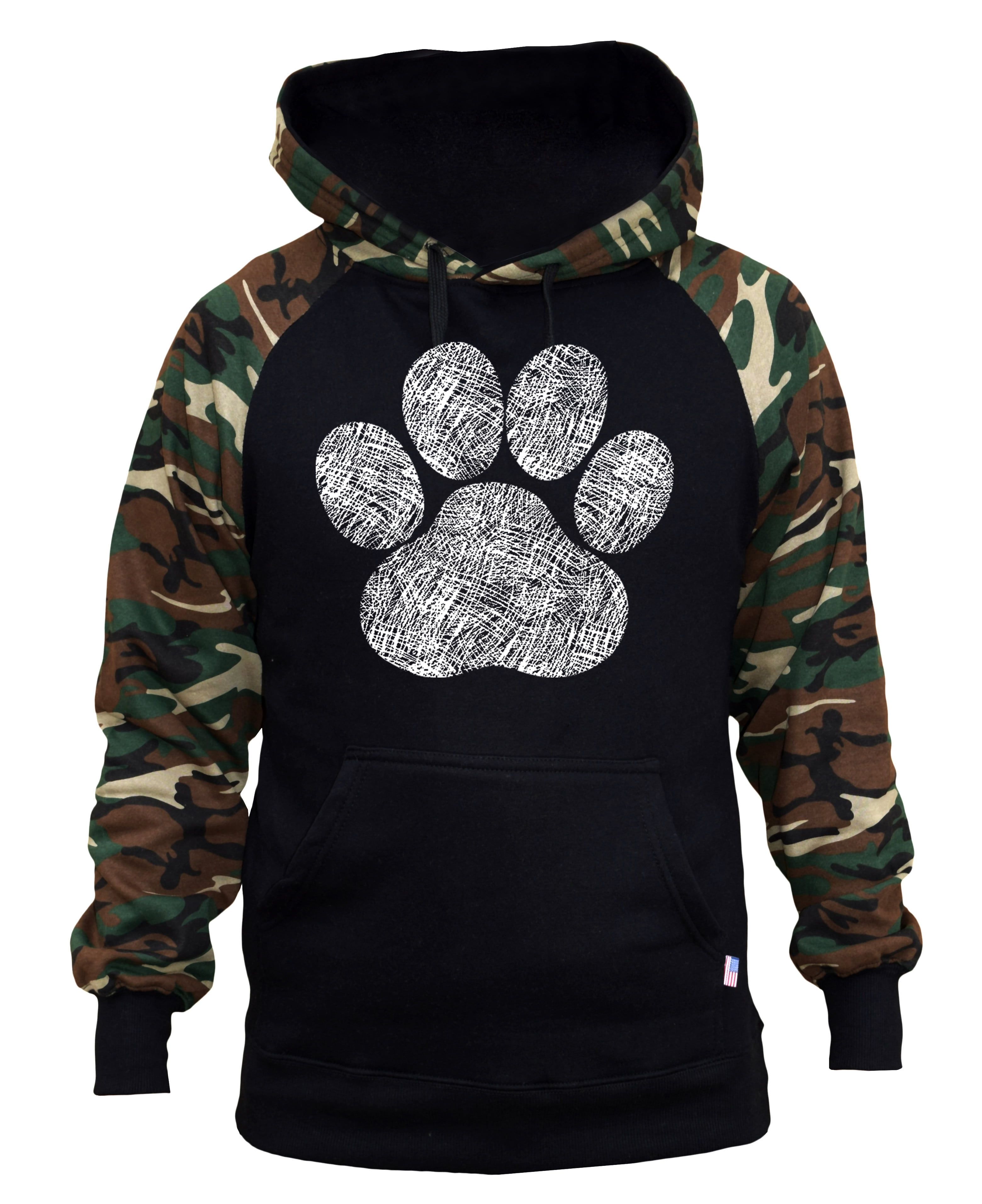 paws camo hoodie