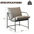 thumbnail image 7 of Homy Grigio Modern Mid Century Modern Accent Chair, Comfy Reading Chair for Living Room, Bedroom, Upholstered Lounge Chair(Gray, 1), 7 of 7