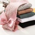 thumbnail image 3 of 5Pairs Baby Girls knee high socks Toddler Bow Mesh Breathable Dress Socks Kids Cotton Tube Uniform Stockings, 3 of 5
