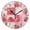 Black, variant on YAZAOO Decorative Wall Clock Size:25cm Sweet Strawberry Design Pattern Clock