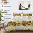 thumbnail image 3 of King 4 Piece Bedding Set Farmhouse Sunflower Vintage Star Soft Breathable Duvet Cover and Pillowcase, Retro Flower Leaves Duvet Cover Set Bed Sheets for Bedroom Dormitory Guest Room, 3 of 9